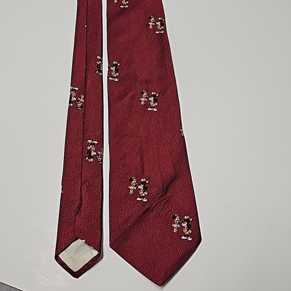 Vintage Mickey & Minnie Mouse Tie Walt Disney Red Tie by Cervantes